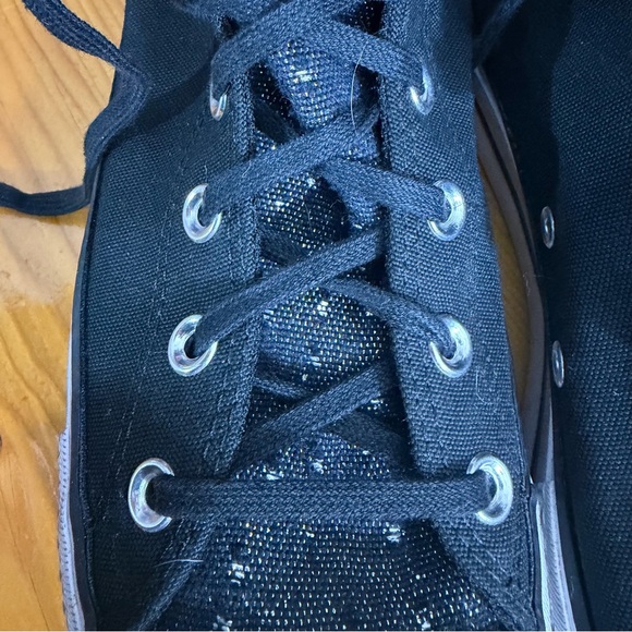Converse Black High-Tops CTAS with Silver Spikes Distressed Style Lifted No Wear - Picture 12 of 13